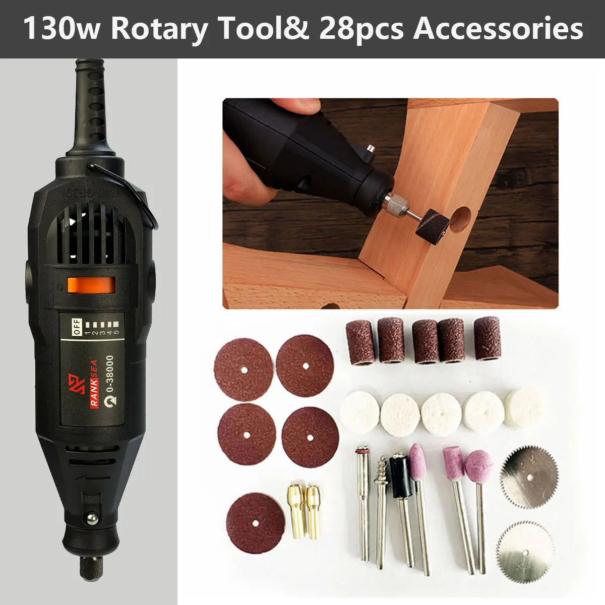 RANKSEA Kit Rotatif 43 Accessoires DIY