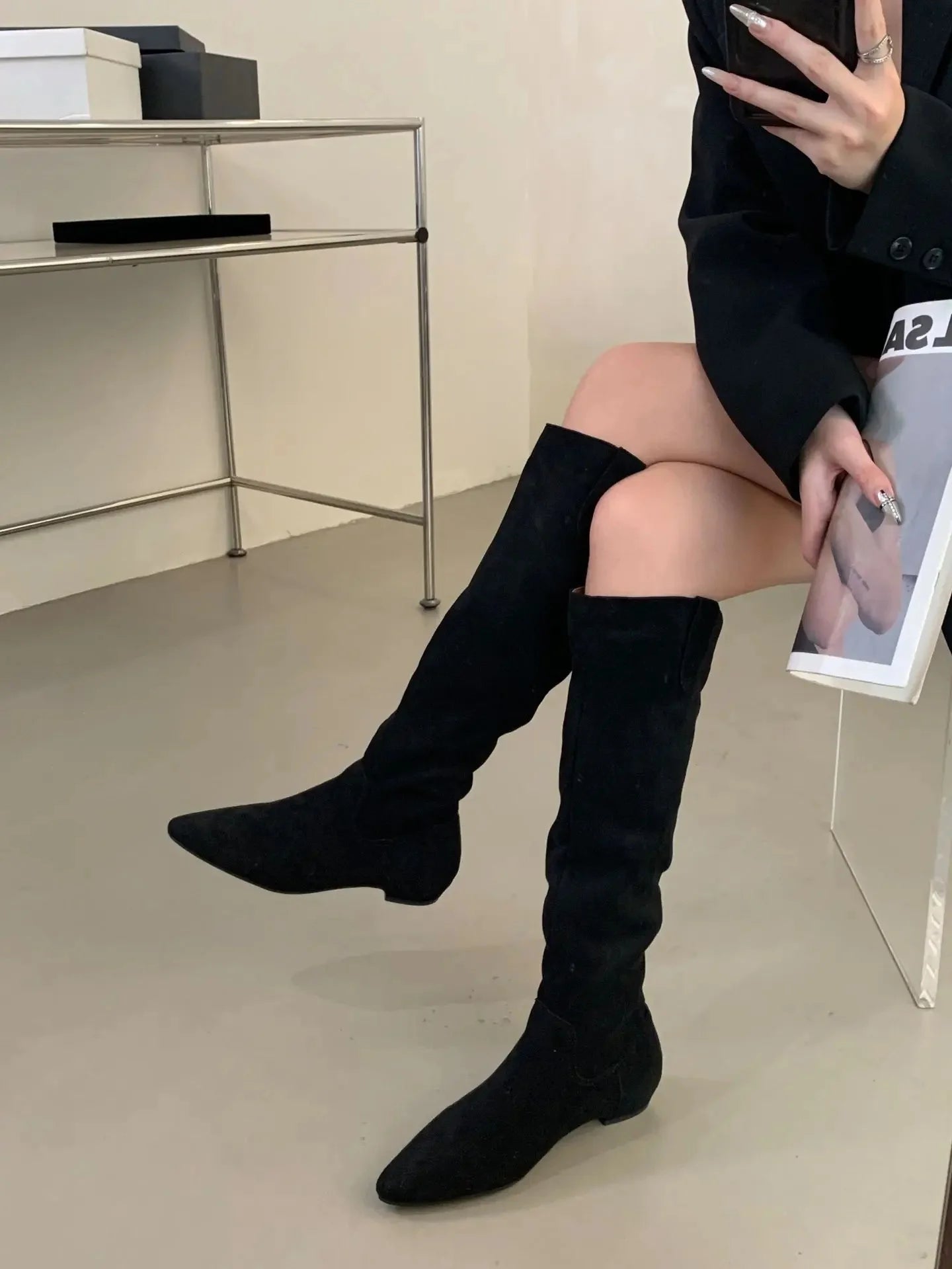 Bottines Chic Velours Automne