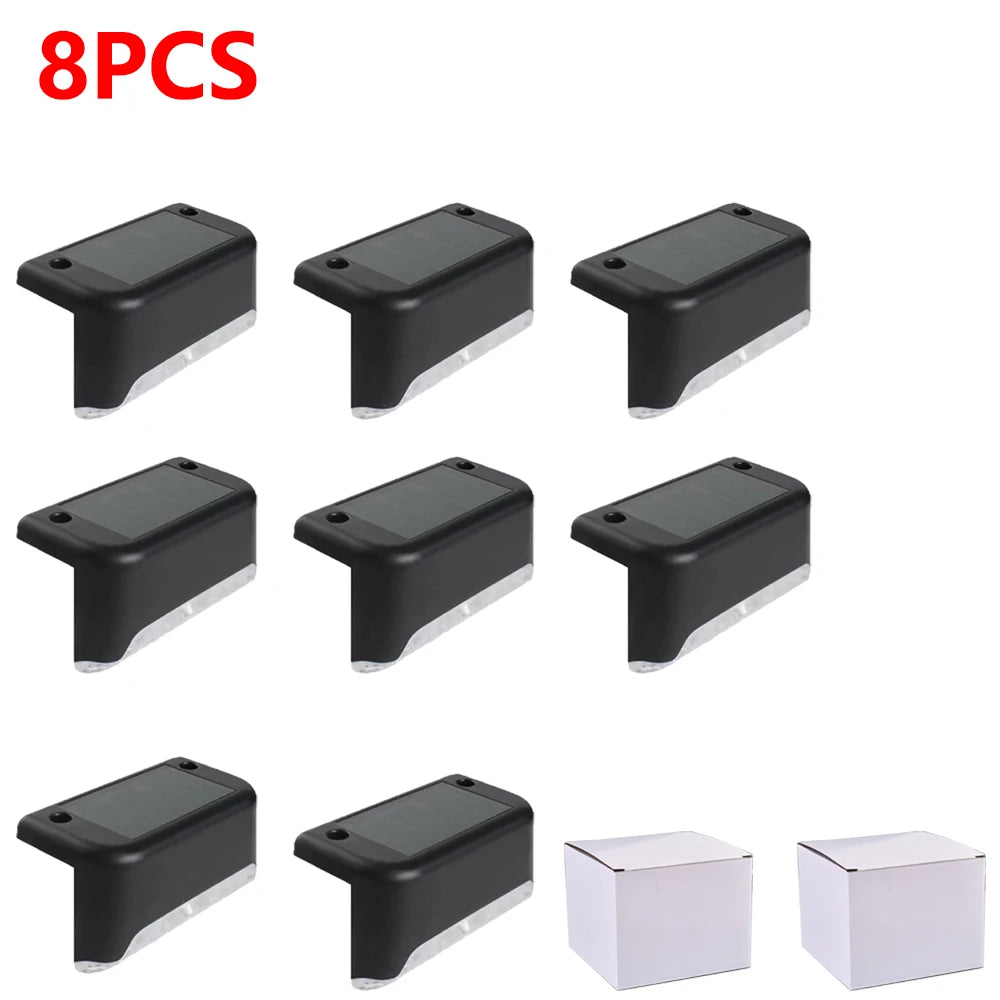 Lumière Solaire LED Escalier Blanc Chaud