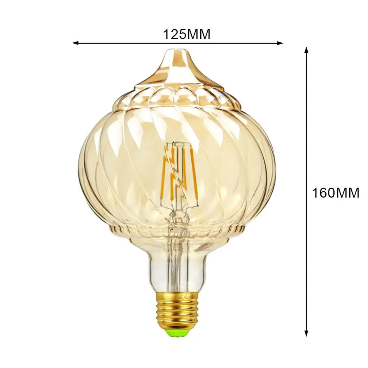 Edison Glow: Retro Spiral LED Bulb, Amber 220V E27