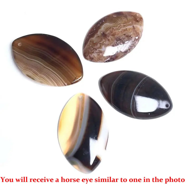 Pendentif Marquise en Agate Naturelle