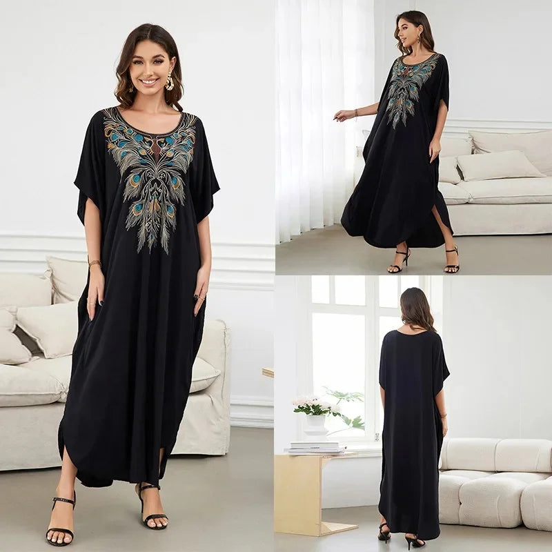 Robe de Plage Élégante en Coton Brodé - Confort Total