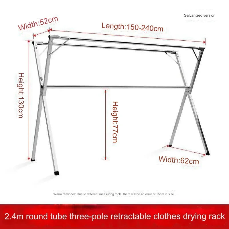 Séchage Éco: Étendoir Pliant Inox pour Intérieur & Extérieur