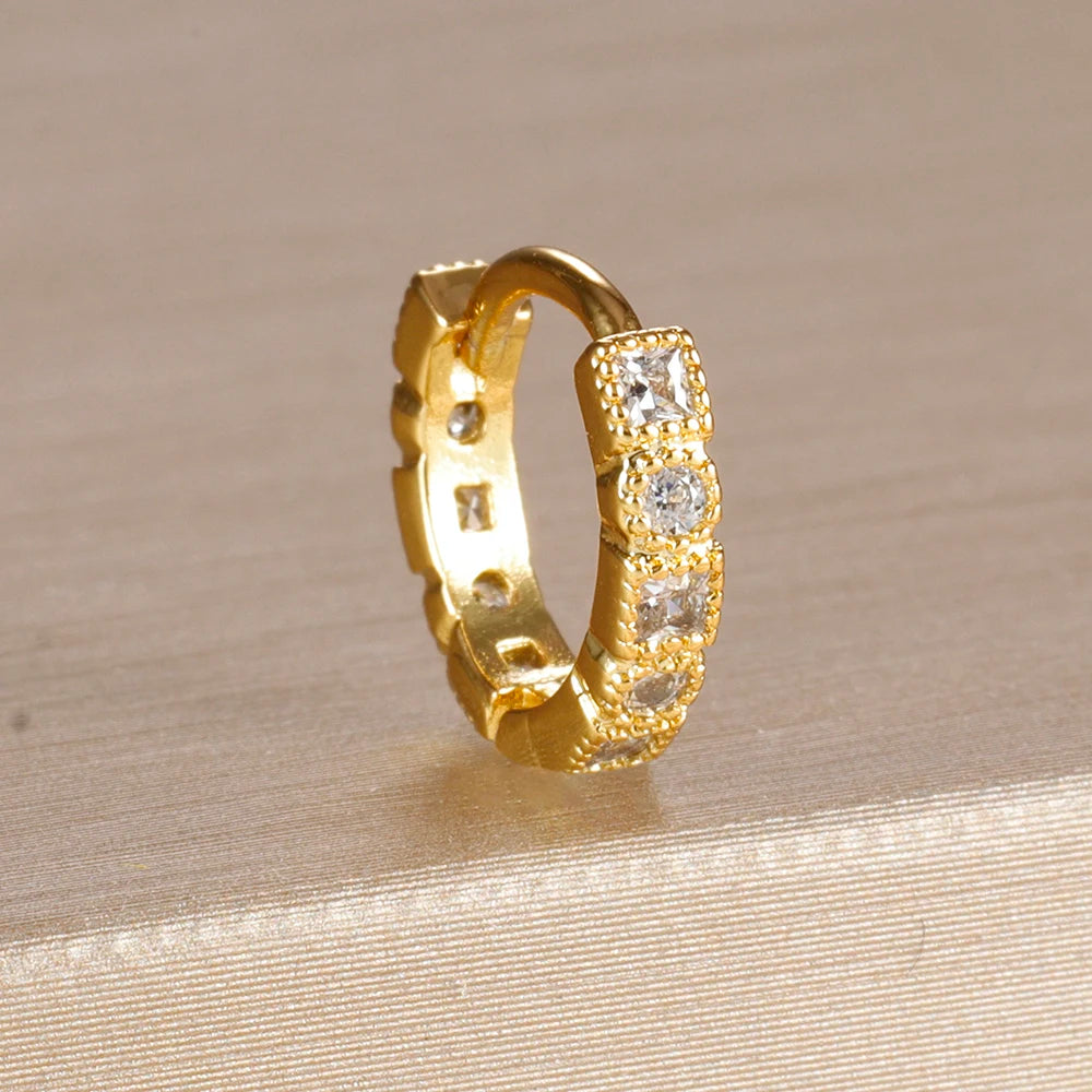 Étoile & Feuille: Boucles d'Oreilles Cerceau Chic