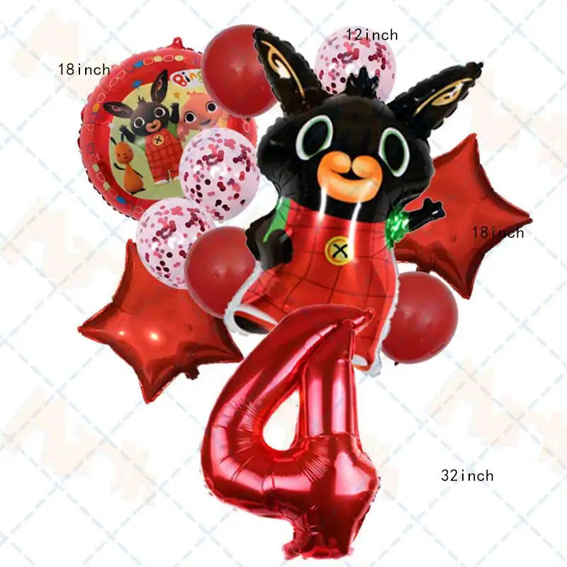 Fête Lapin Rouge et Noir