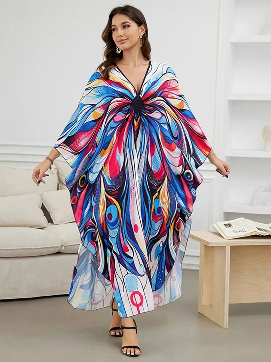 Chic Beach Robe & Kids Bikini Set - Sun Protection