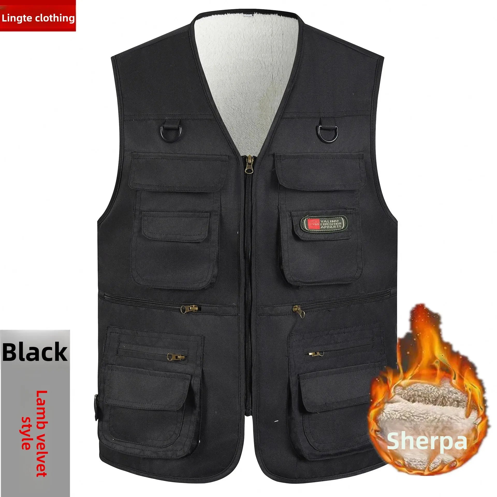 Gilet Pêche Confort Multi-Poches pour Hommes Âgés