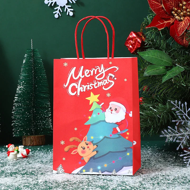 Jolly Kraft Holiday Gift Bags - 20 Piece Set