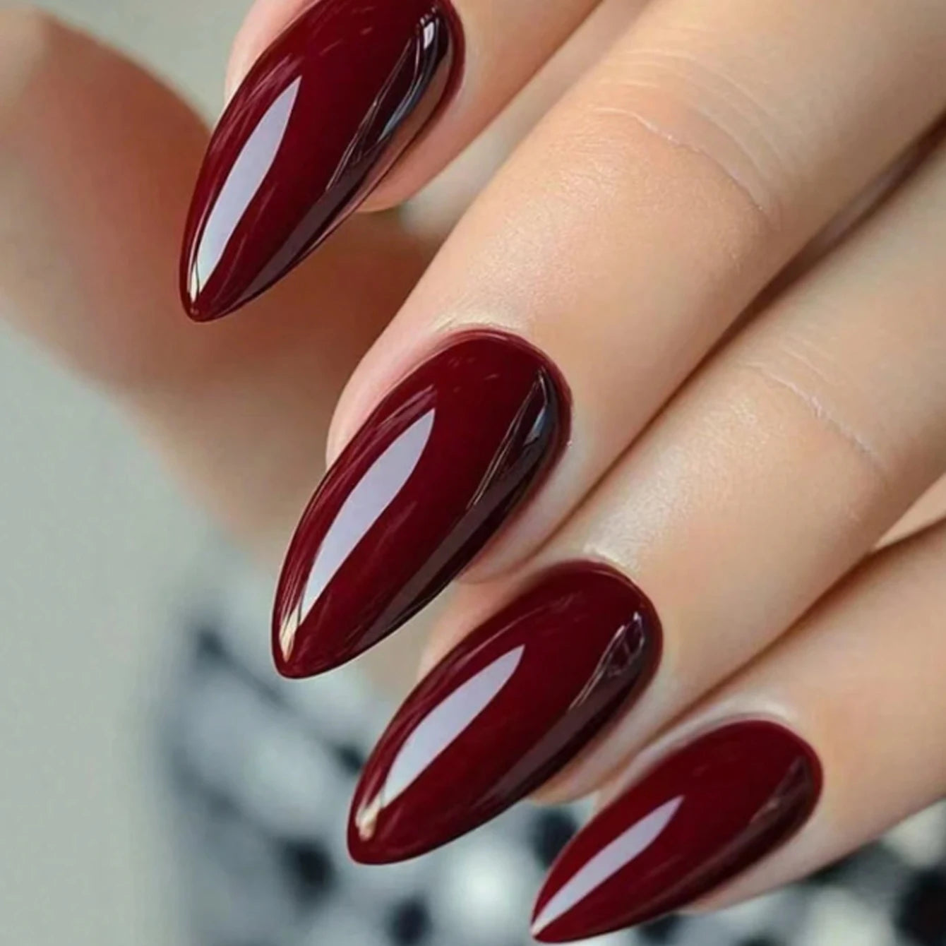 NailArt Éclat Rouge - 24 Faux Ongles
