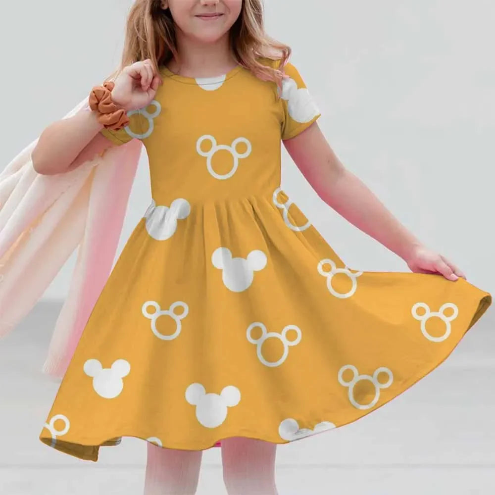 Robe Mini Mickey Princesse Été 2025 pour Filles