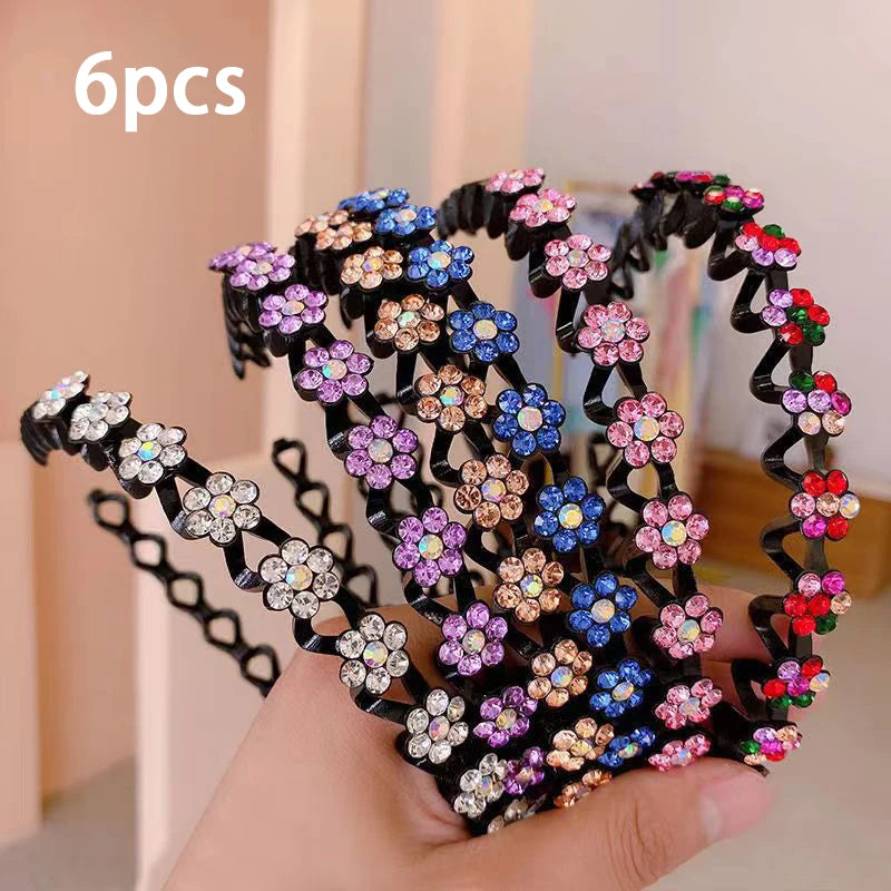 Bandeau Fleurs Strass Chic pour Filles Élégantes