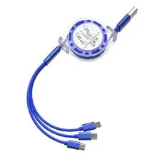 Câble 3 en 1 Nylon Tressé - Charge Rapide Universelle