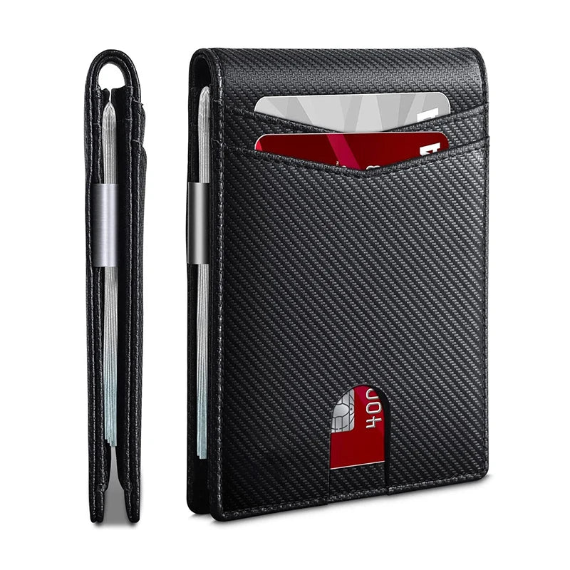 Carbon Luxe RFID Wallet: Slim Men's Card Holder