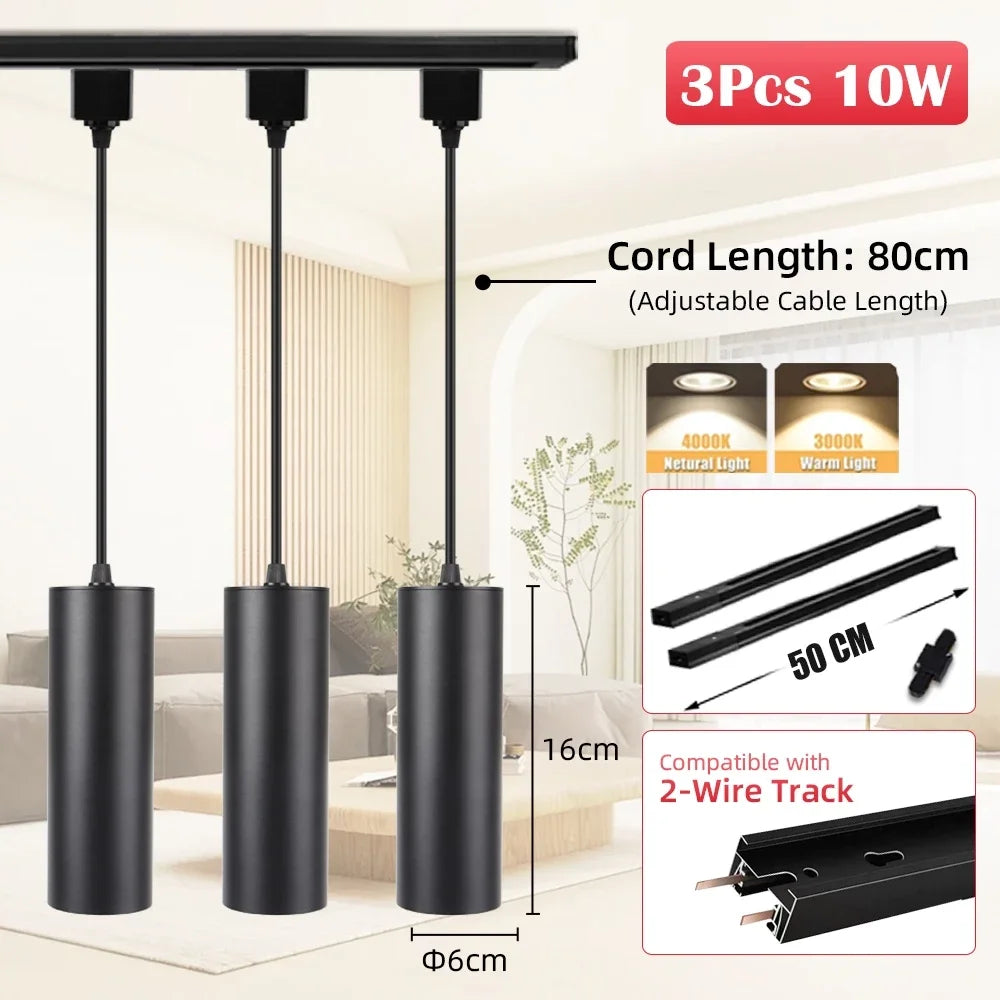 CHENBEN GU10 Flex LED Track Light - Modern & Adjustable