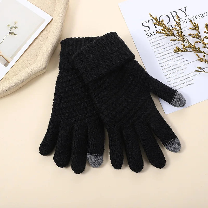 Gants d'hiver tactiles en laine pour tous les temps