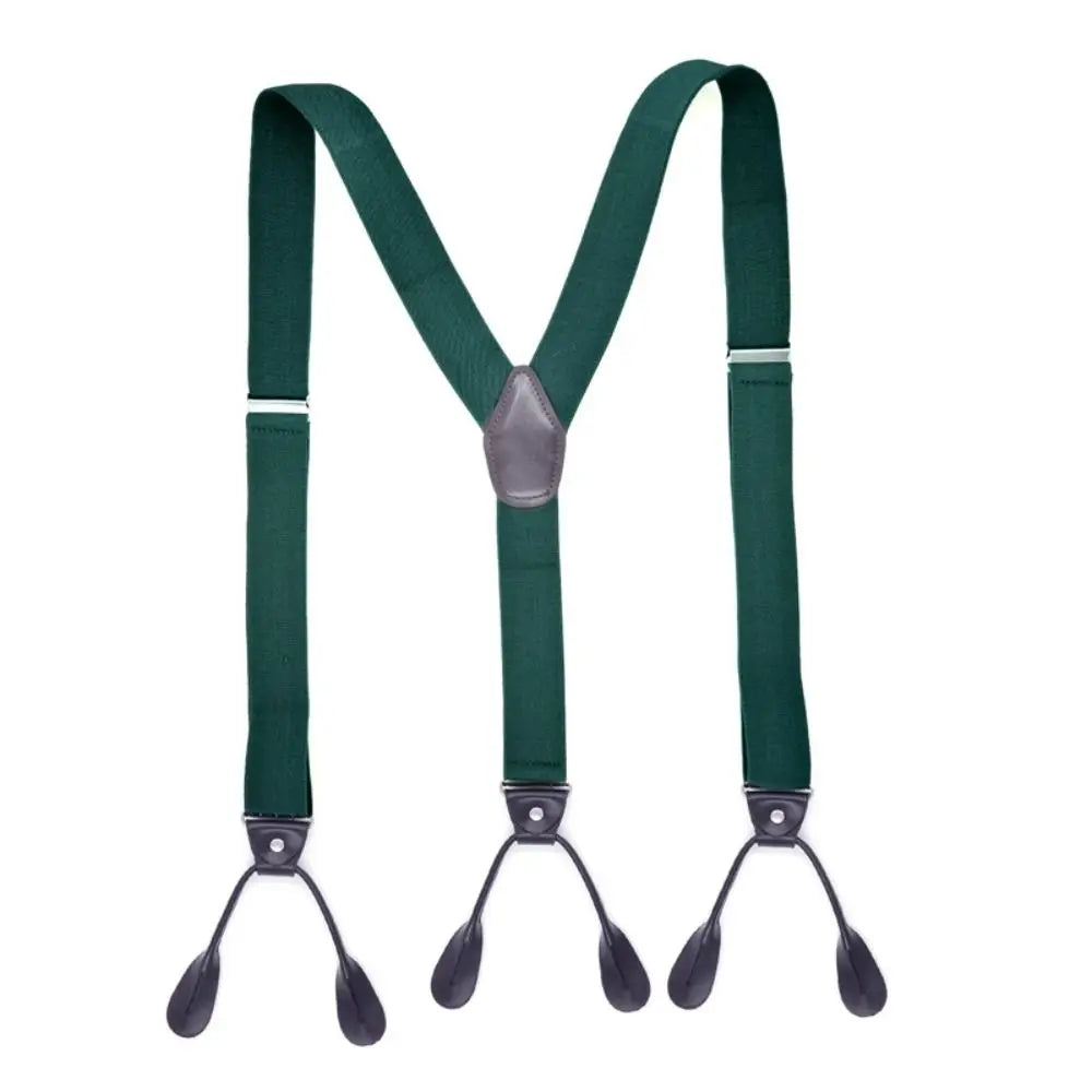 Chic Y-Back Leather Suspenders for All Occasions