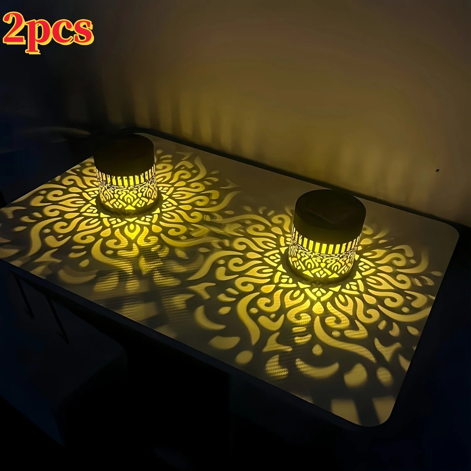 Appliques Murales Solaires Vintage 2 Pièces LED Jaunes