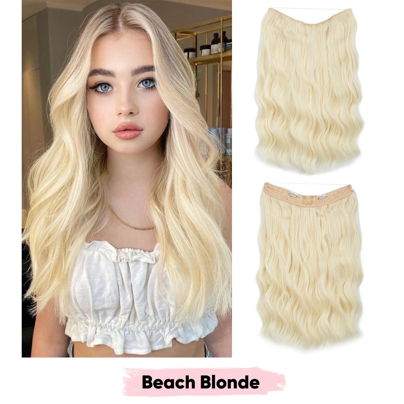 Extensions Clip-in SARLA - Ombre Blonde Naturelle