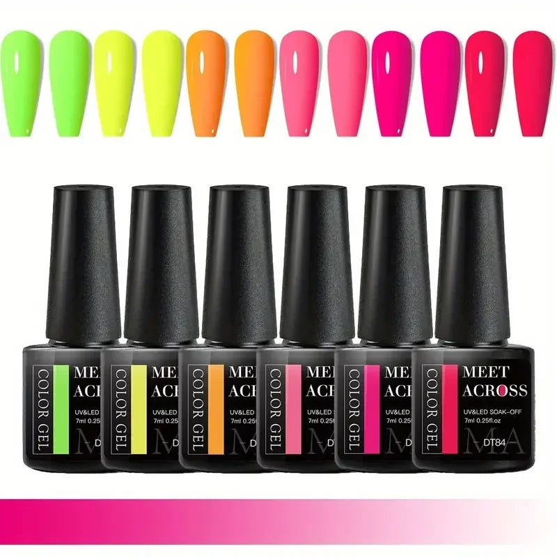 Kit Gel Vernis Macaron 6 Couleurs