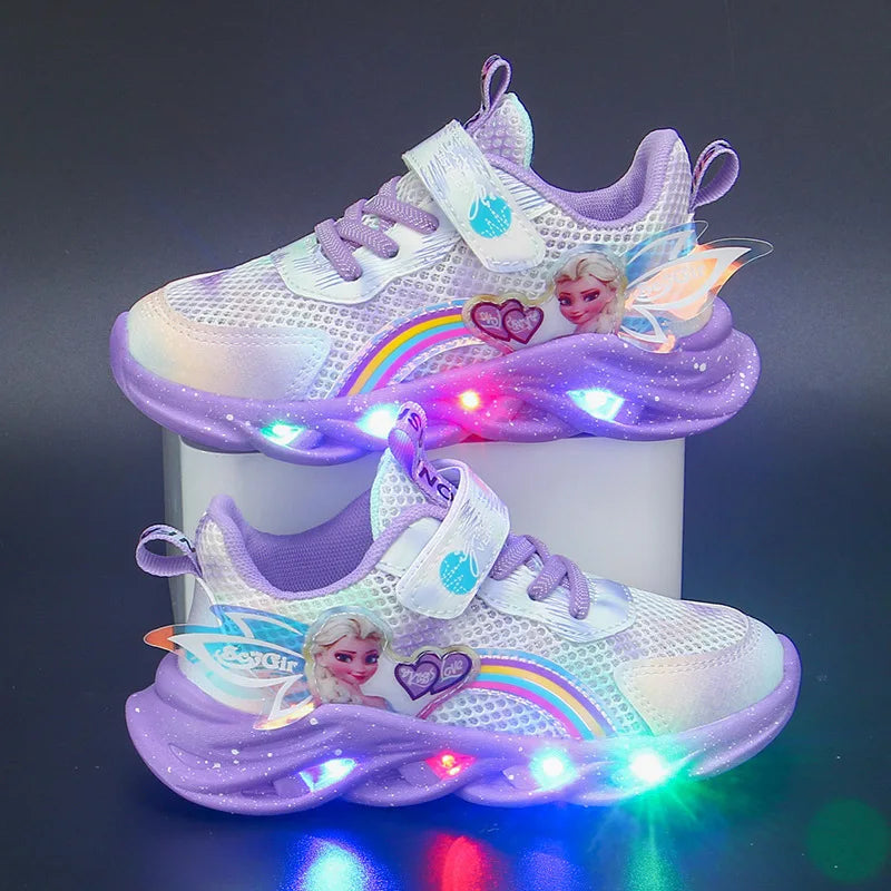 Baskets LED Elsa - Filles Sportives Roses