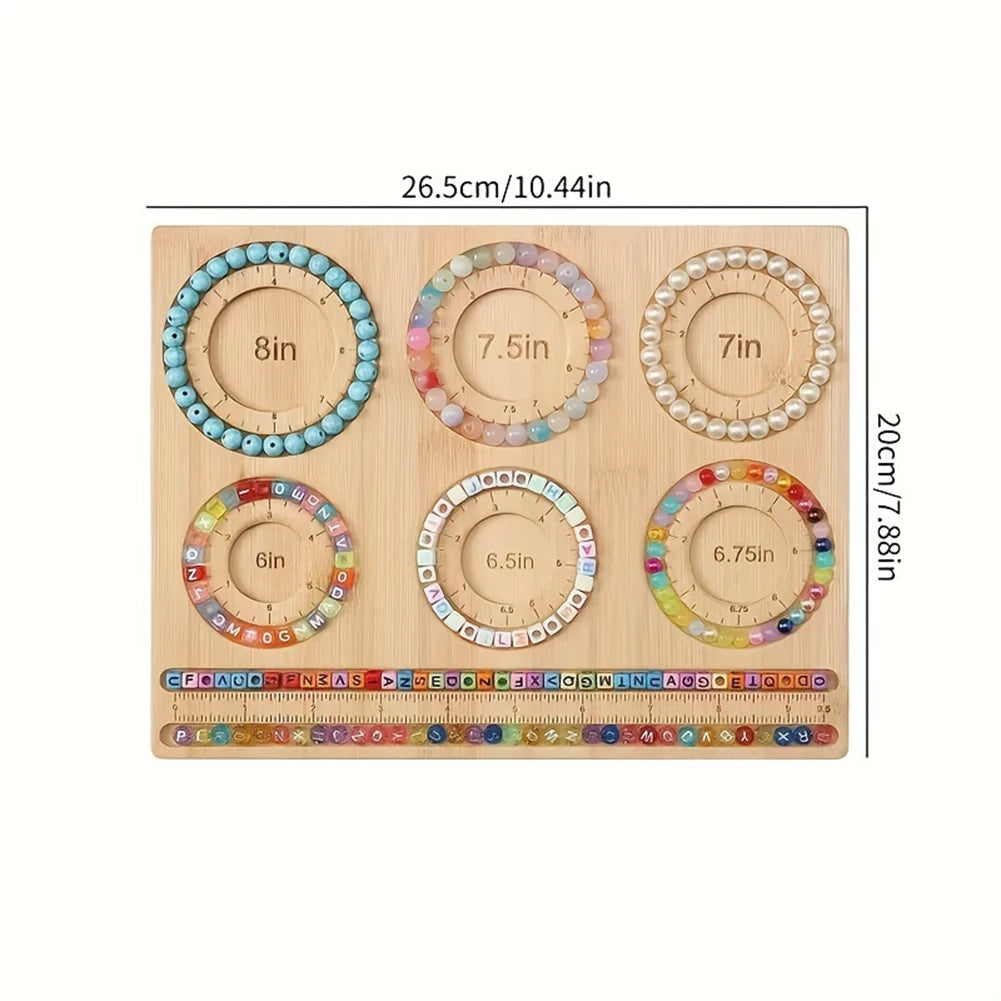 Wooden Bead Board: Multi-Bracelet & Jewelry Tool