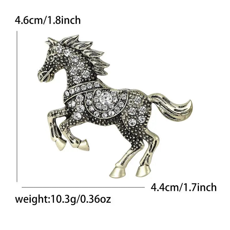 Elegant Horse Enamel Brooch - 4 Color Luxury Pin