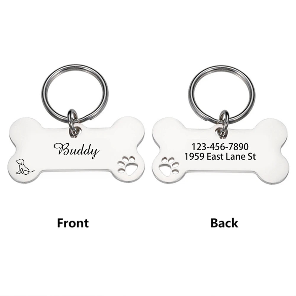 Custom Dog ID Collars with Personalized Name Tags