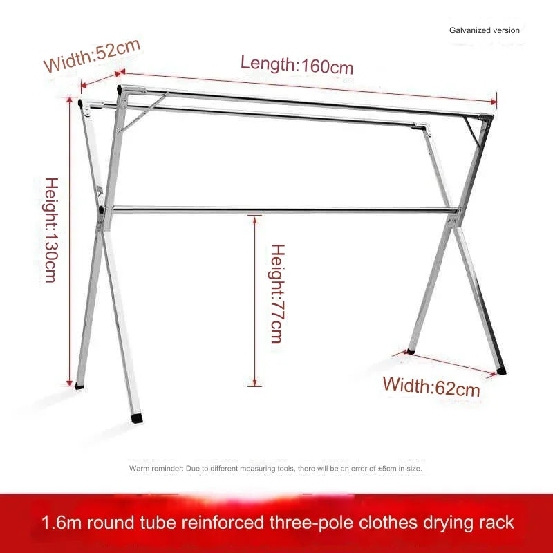 Séchage Éco: Étendoir Pliant Inox pour Intérieur & Extérieur
