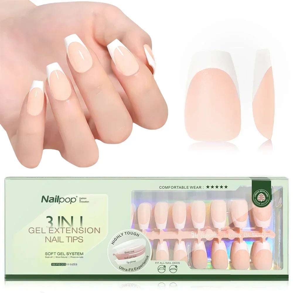 Nailpop 3 en 1 : Pointes Françaises Prêtes