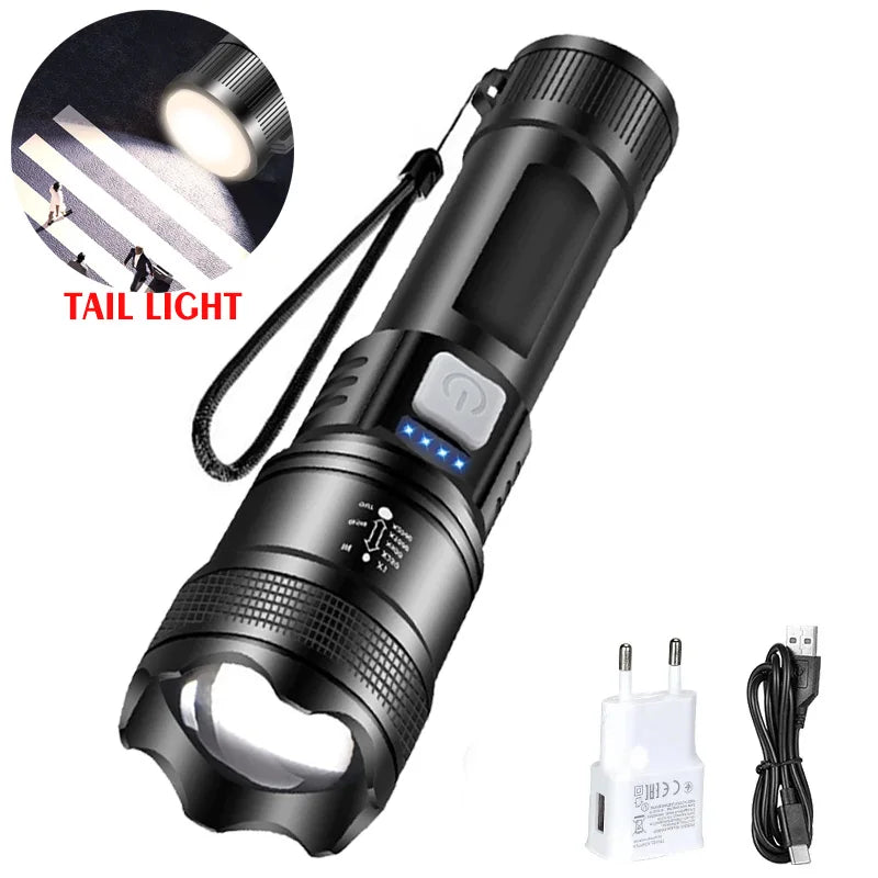Lampe Torche LED Ultra Puissante Rechargeable Zoom