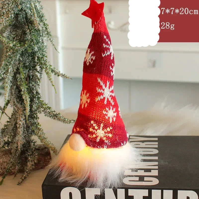 Gnome Lumineux de Noël en Peluche