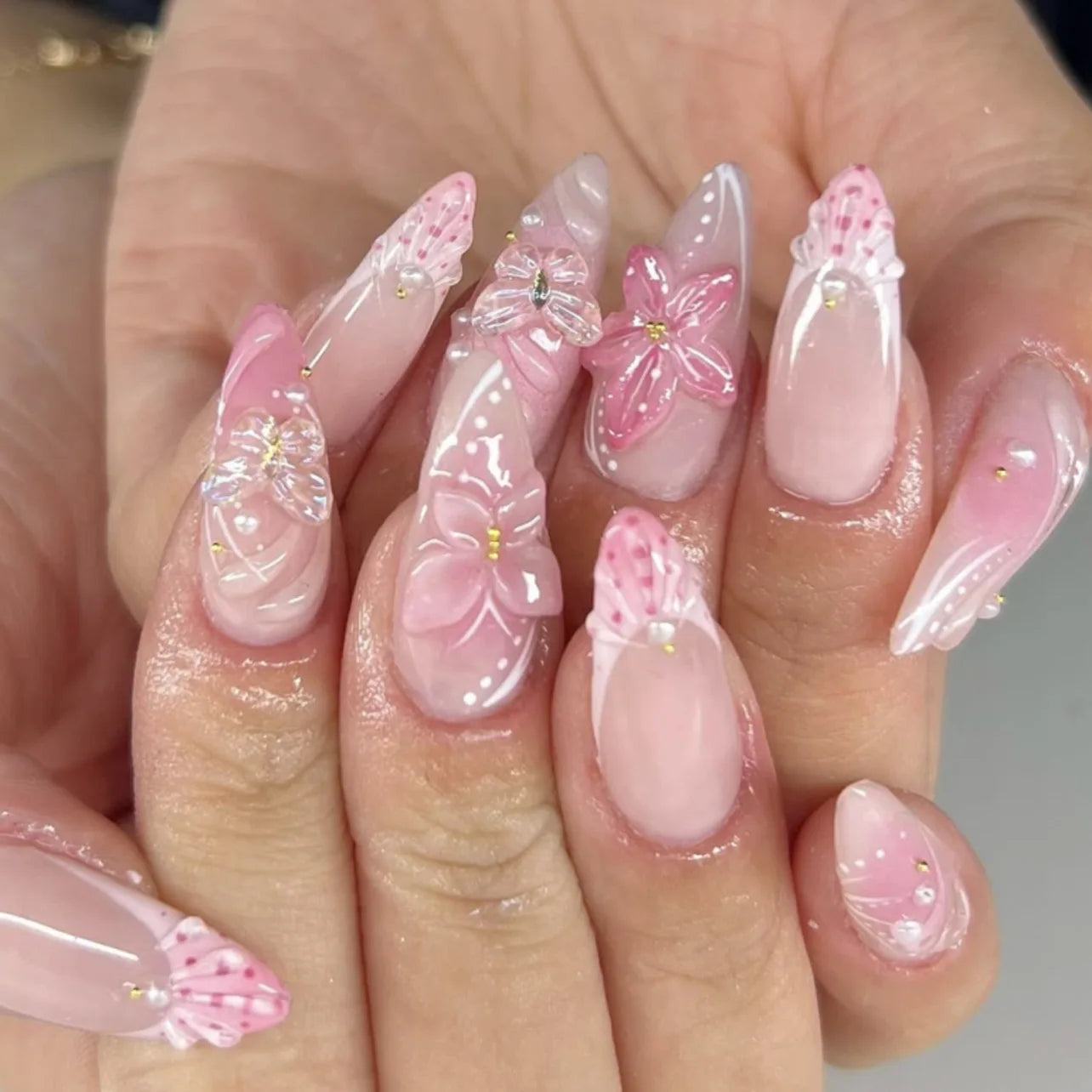 Ballet Rose : 24 Faux Ongles Élégants