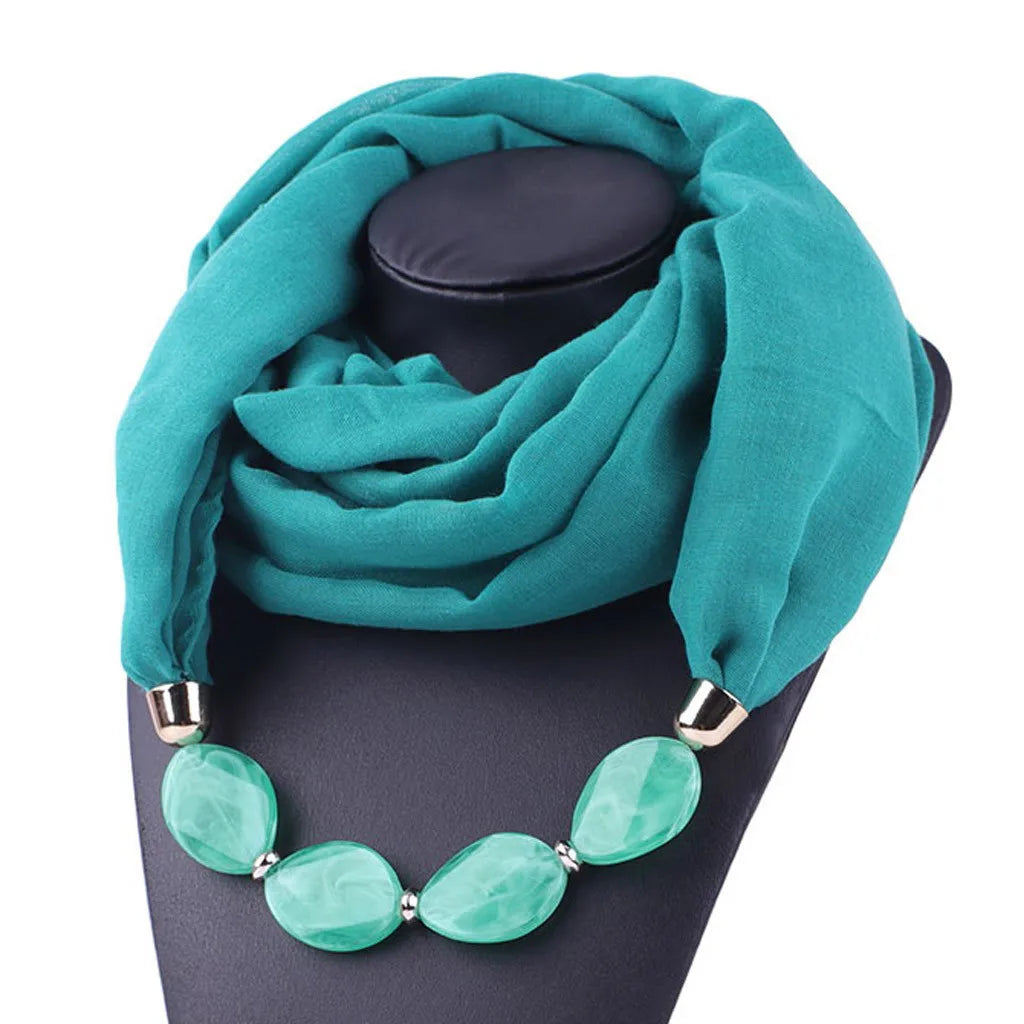 Ethnic Chic Scarf & Pendant Set for Women