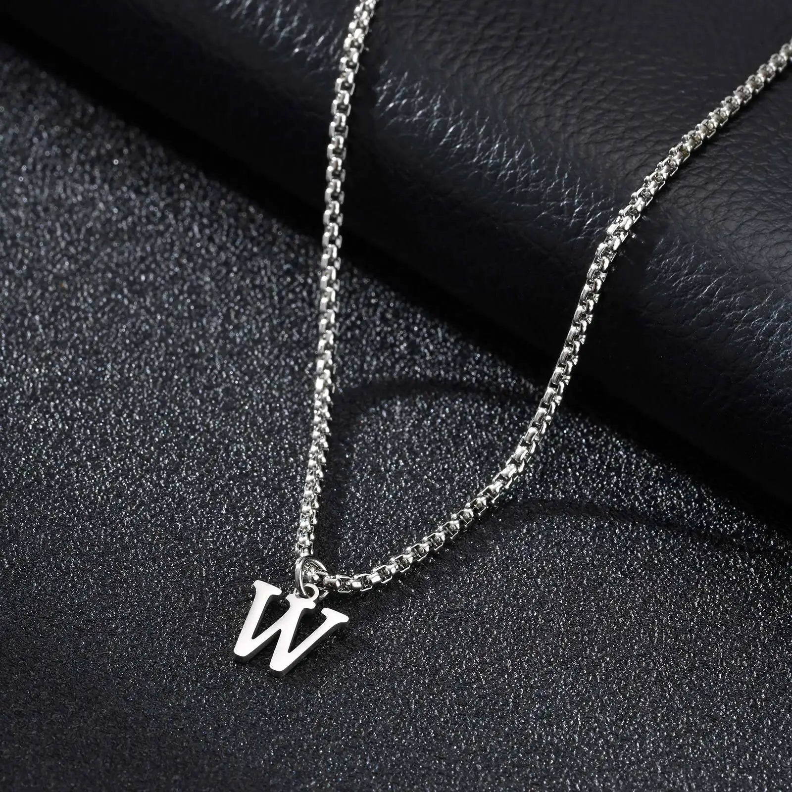 Collier Initiales Vnox en Acier Inoxydable