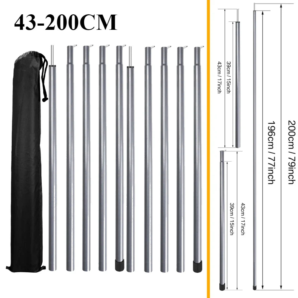 Duopoles Télescopiques Camping - Aluminium Réglable