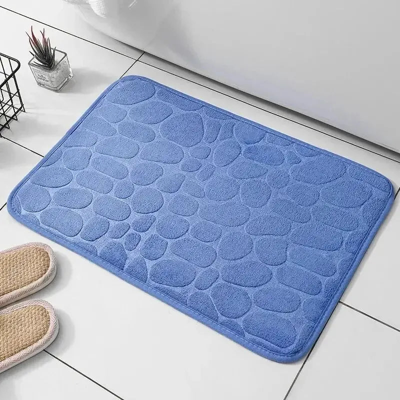 Tapis Antidérapant Galets Luxe en Microfibre 1 pièce