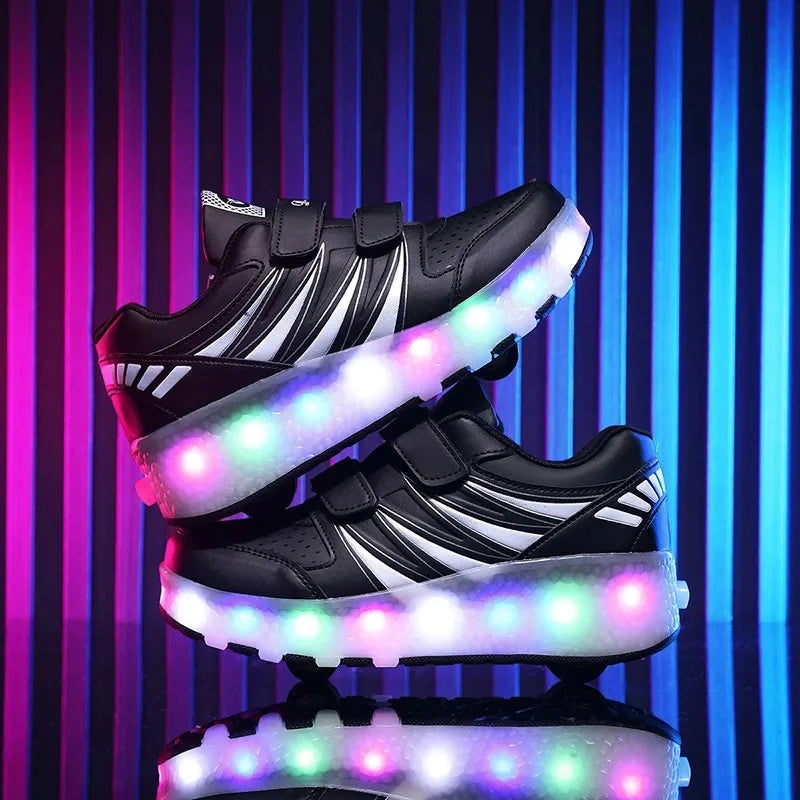 Rollers Adulte LED USB - Patins Lumineux Rechargeables