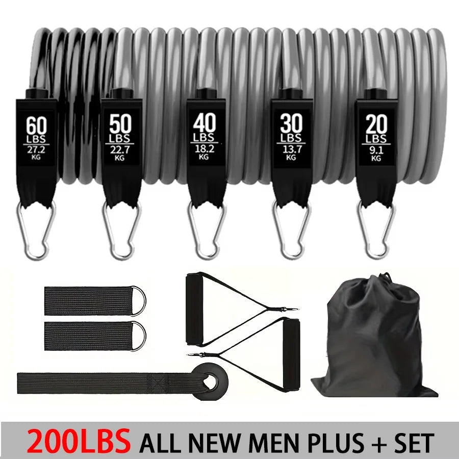 Pack Élastiques Fitness 5-en-1 avec Accessoires Pro