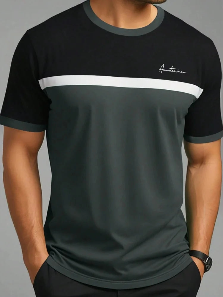 T-shirt décontracté homme à motifs estivaux