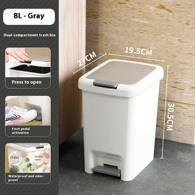 DualPedal Eco Bin: Waterproof, Kitchen & Bath Use