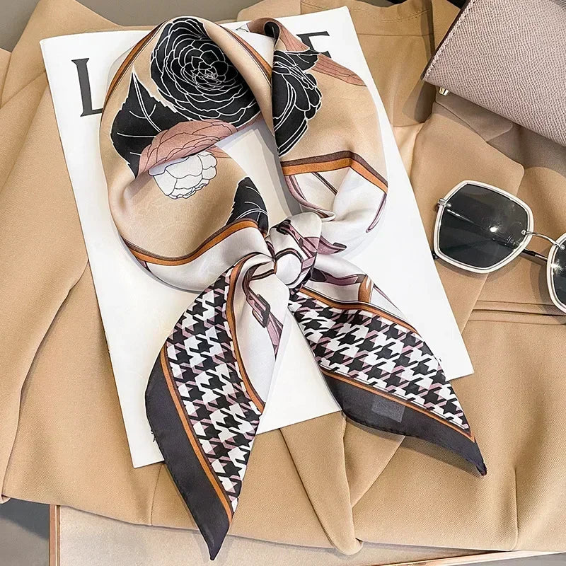 Foulard Luxe Satiné Équestre pour Femme