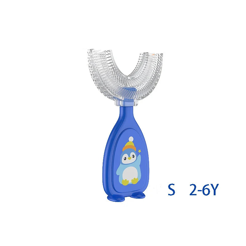 U-Shaped 360° Baby Toothbrush & Teether Silicone Care