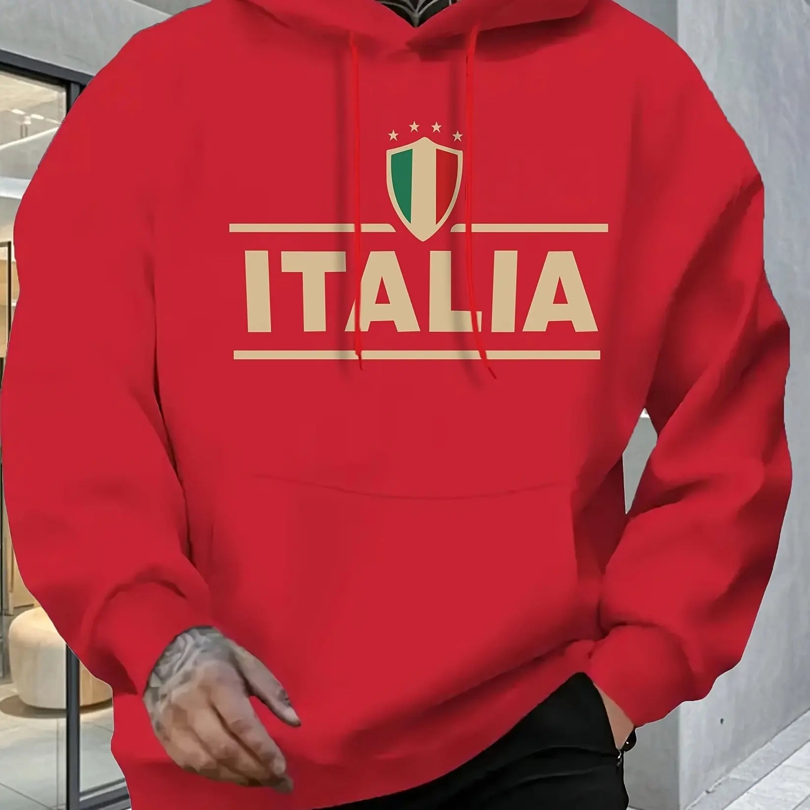 Sweat-shirt Homme Italie - Graphique Élégant et Confortable