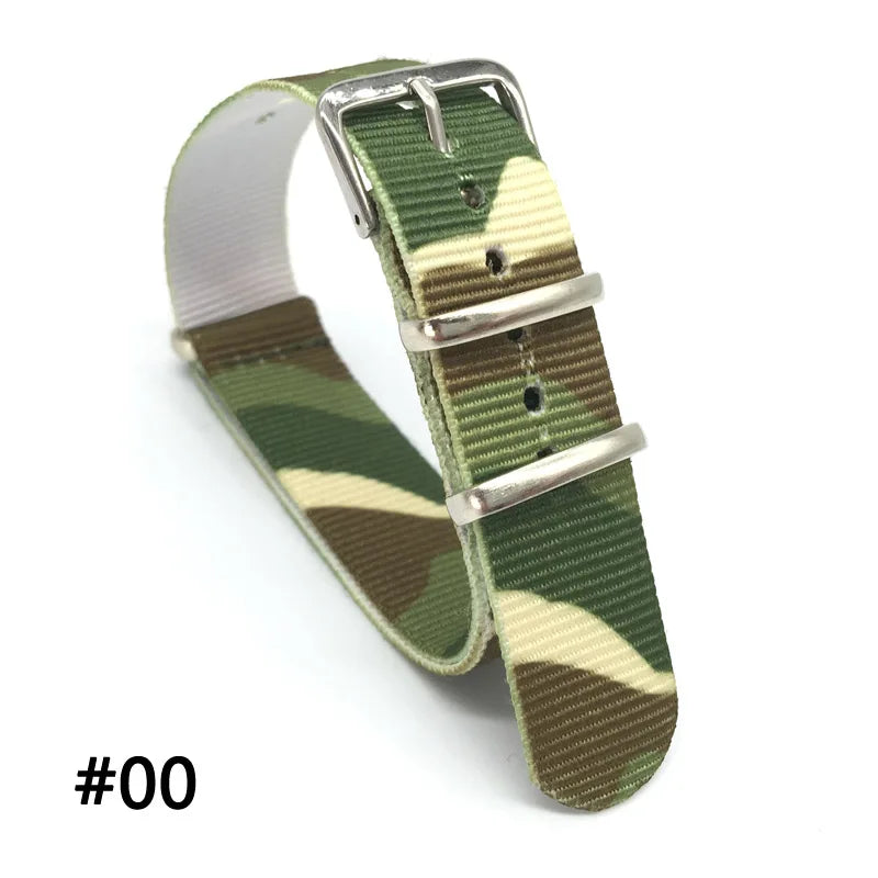 Nylon Woven Watch Strap & Belt Accessory - Grey Yellow