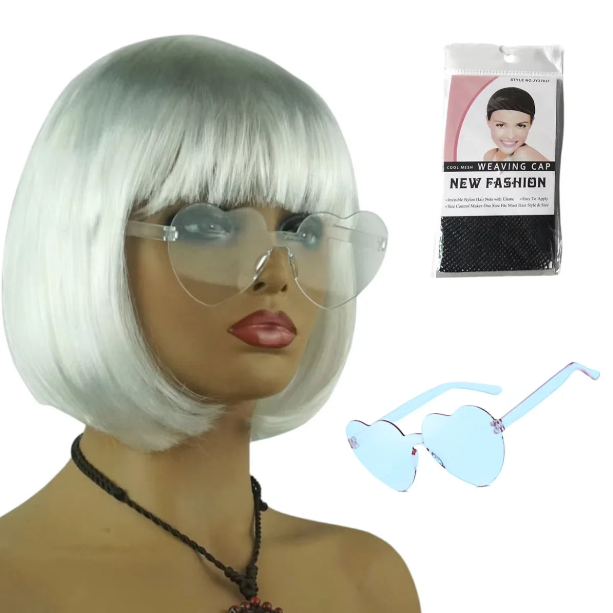 Perruque Bobo Néon Fun pour Fêtes et Cosplay