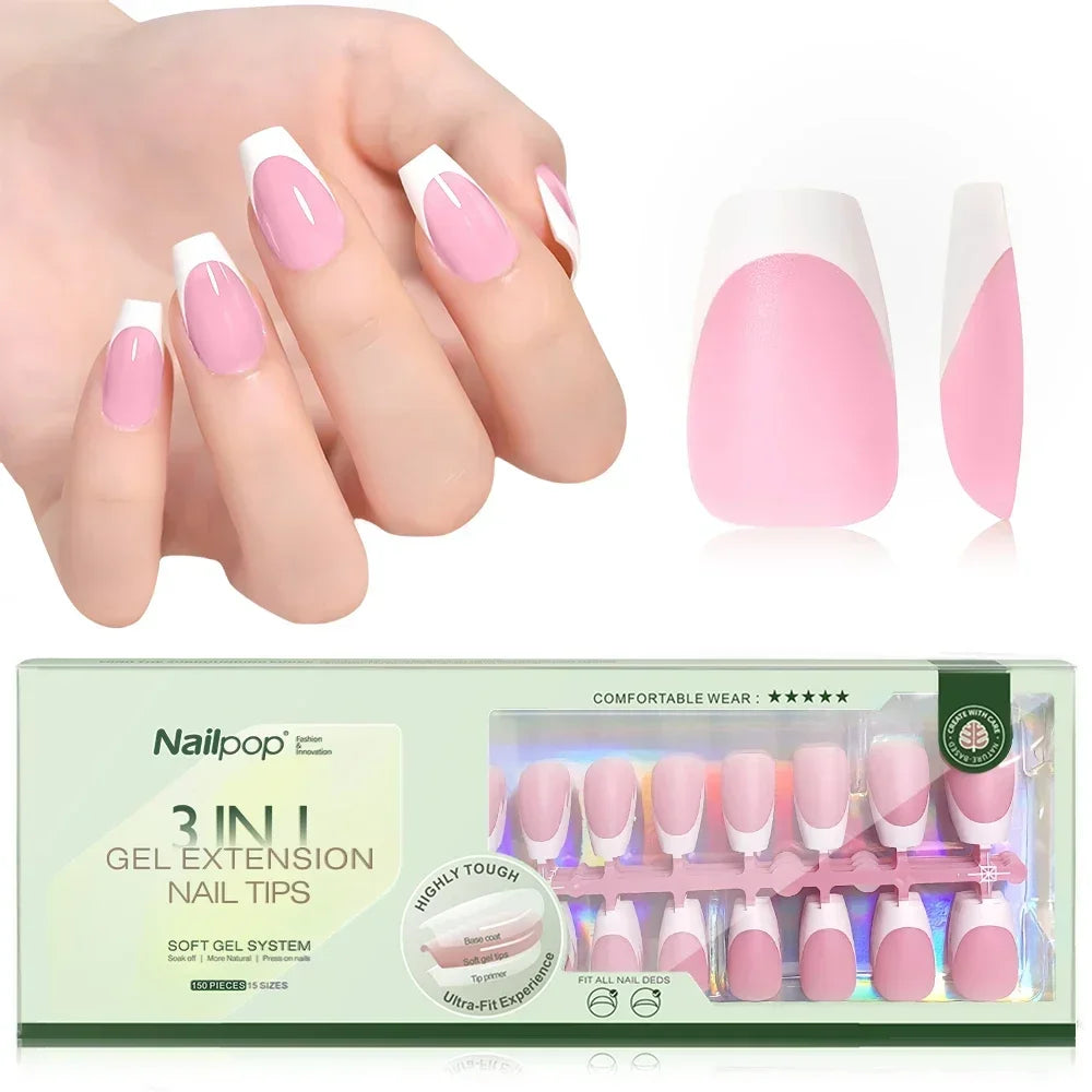Nailpop 3 en 1 : Pointes Françaises Prêtes