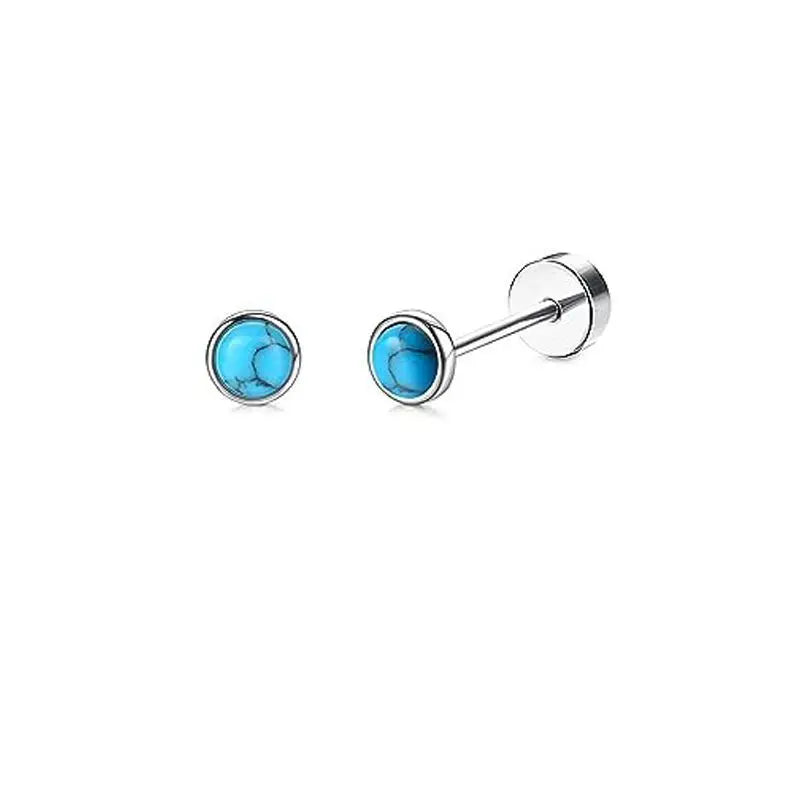 Boucles d'oreilles Lune Cœur en Acier Inoxydable