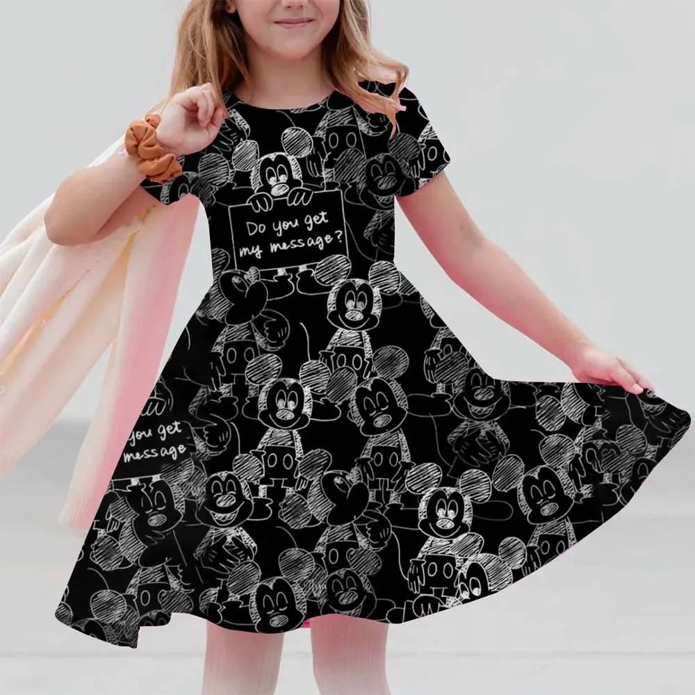 Robe Mini Mickey Été 2025 pour Filles - Style Princesse