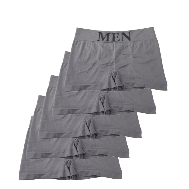 ComfyFlex Men's Solid Boxer Briefs - 5 Pack
