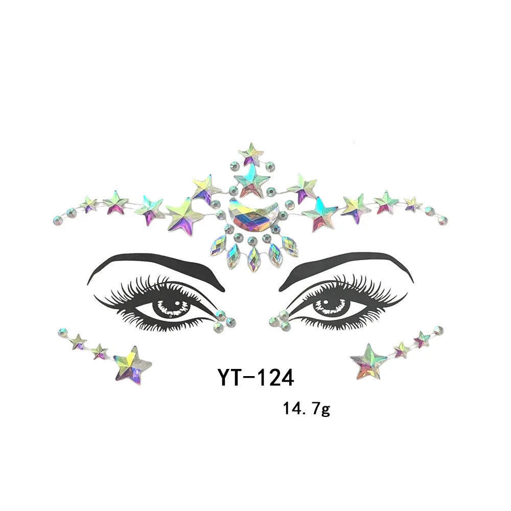 Tatouages 3D Glamour pour Visage - DJBS